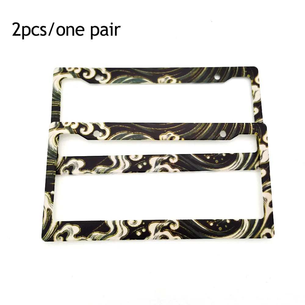 1 Pair(2pcs) JDM Racing Style License Plate Frame