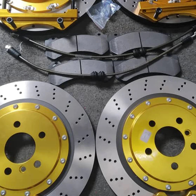 6-Pot Brake Caliper with 380×34mm Drilled Slotted Disc Rotor Kit