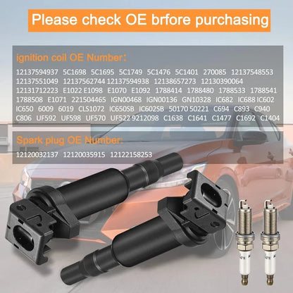 6X Ignition Coils + 6X Spark Plugs