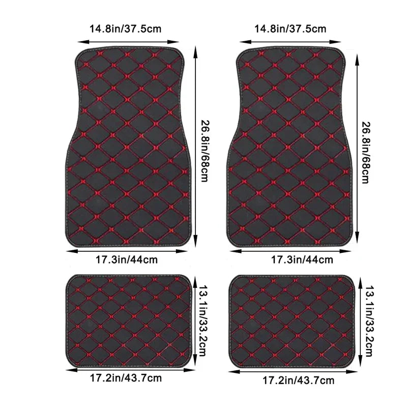 Car Floor Mats Universal PU Leather