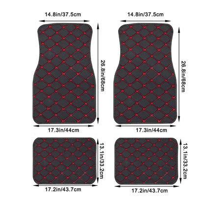 Car Floor Mats Universal PU Leather