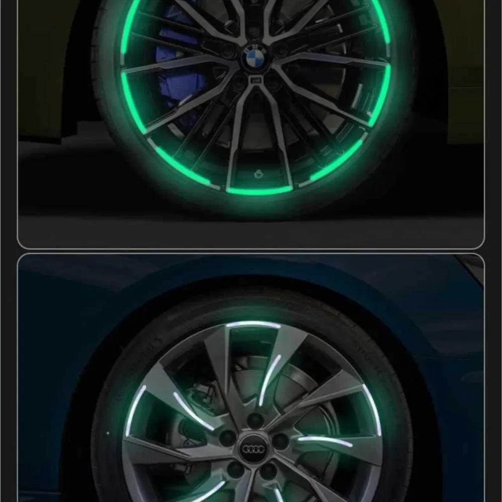 20pcs Car Wheel Hub Reflective Sticker