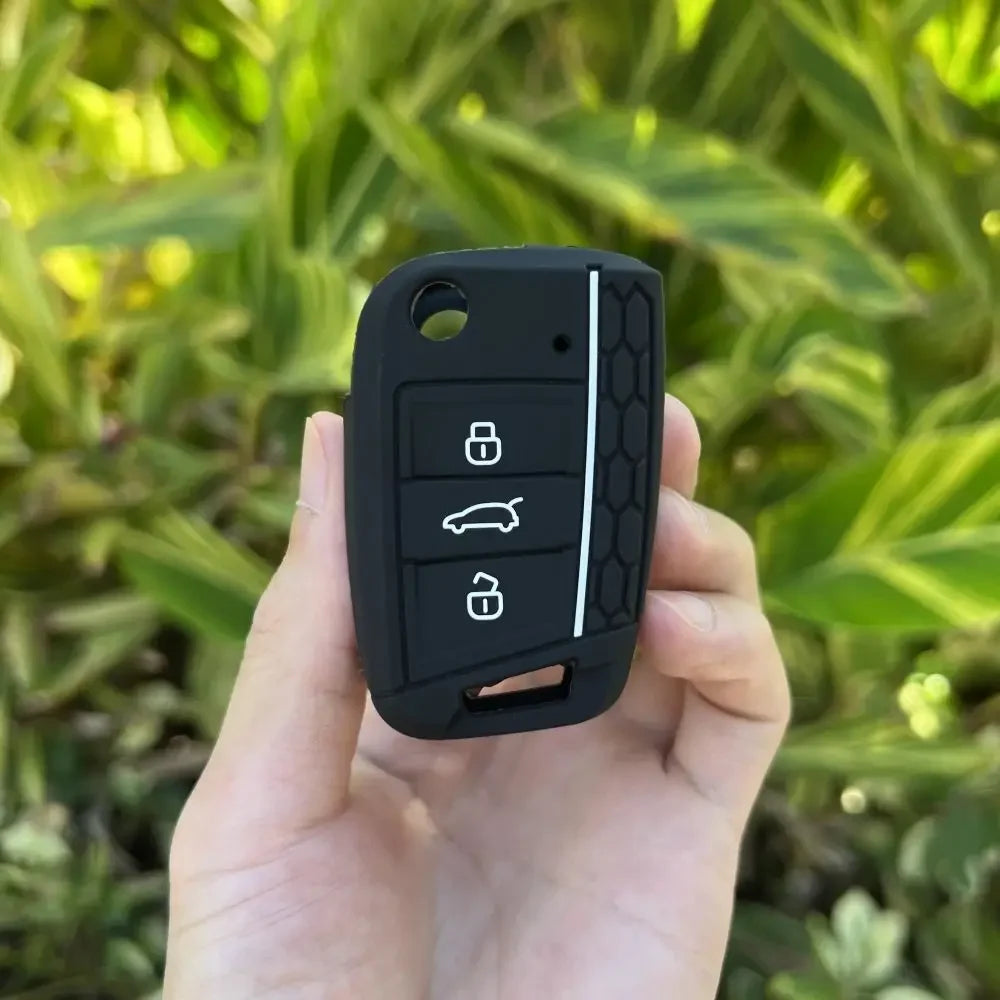 3 Button Silicone Car Key Case Cover