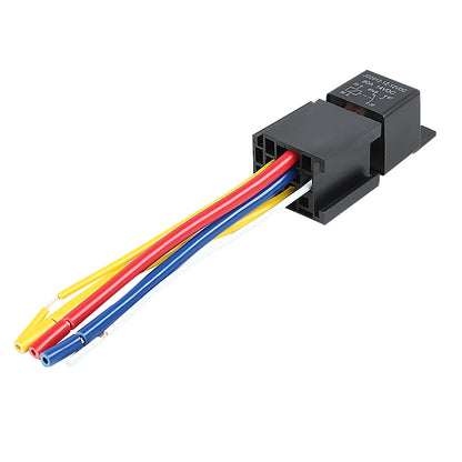 5-Pin 80A Auto Car Relay DC 12V with 5-Wire Socket – 3 Copper & 2 Brass Terminals