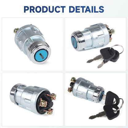 12V Universal 3-Position Engine Ignition Switch – With 2 Keys for Cars, Motorcycles, and Vehicles