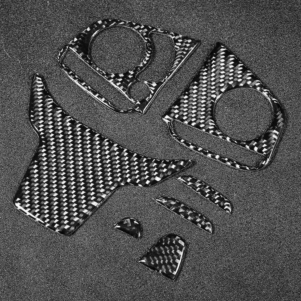 Carbon Fiber Steering Wheel Button Switch Panel Cover – Car Interior Upgrade