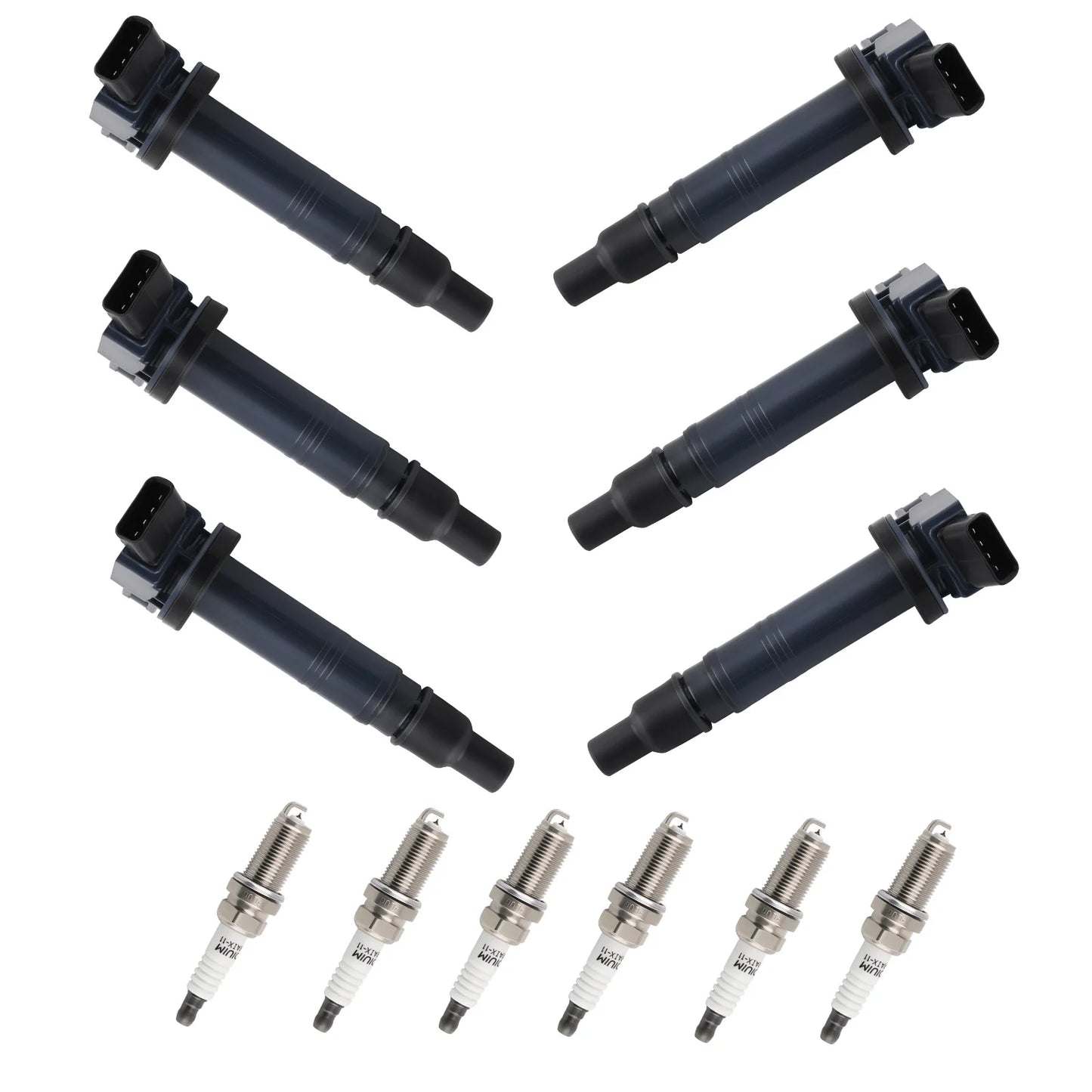 6-Piece Ignition Coils & Spark Plugs Kit – Fits Toyota 4Runner, Tacoma (2016), Tundra – UF495 & 4506