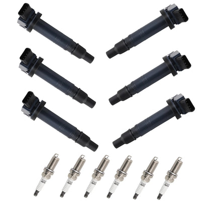 6-Piece Ignition Coils & Spark Plugs Kit – Fits Toyota 4Runner, Tacoma (2016), Tundra – UF495 & 4506