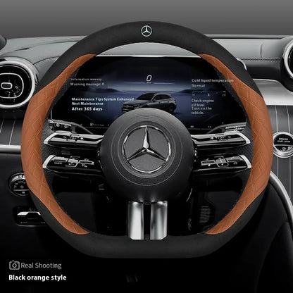 Leather Suede Steering Wheel Cover – Non-Slip & Comfortable