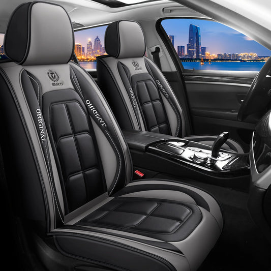 All-Inclusive Full Leather Car Seat Cushion – Universal Driver or Passenger Seat Cover, All-Season Pad