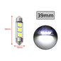 2PCS White LED Festoon Dome Light Bulbs