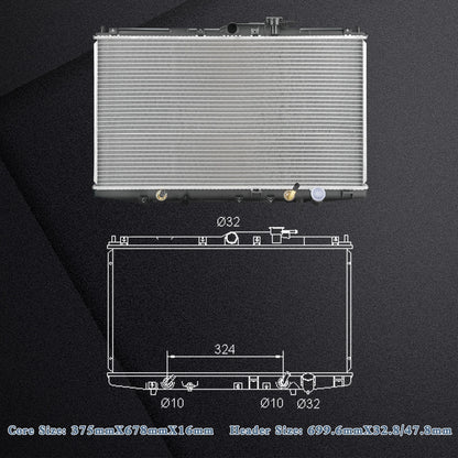 Car Aluminum Radiator for Honda Accord 1998-2002