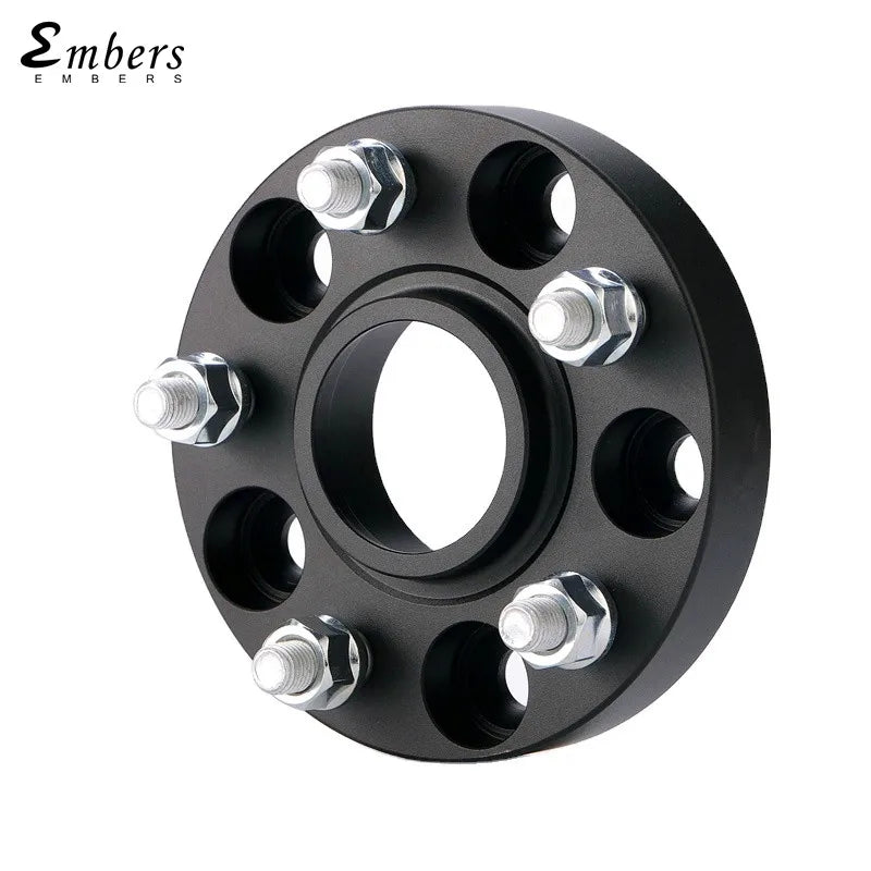 Audi Q5 Wheel Spacers Hub Adapter – 5x112 PCD, 66.6mm CB, M14x1.5 Lug Thread – Forged Aluminum Black, 2-Piece Set
