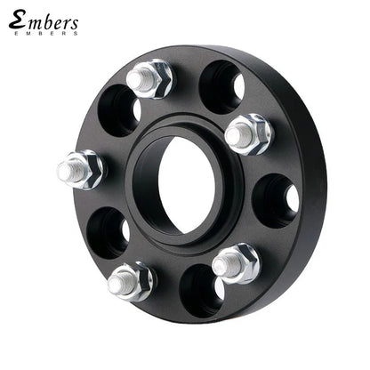 Audi Q5 Wheel Spacers Hub Adapter – 5x112 PCD, 66.6mm CB, M14x1.5 Lug Thread – Forged Aluminum Black, 2-Piece Set
