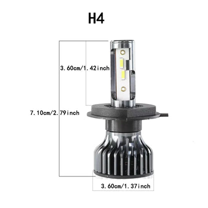 Car Headlight H4 LED Bulb – 160W, 22,000LM High/Low Beam Upgrade