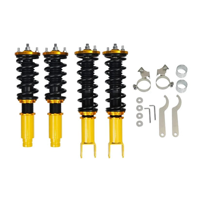 Coilovers Suspension Kit for Honda Civic 1996-2000 – Adjustable Height Spring Shock Absorbers – Complete Assemblies (Red/Blue/Gold)