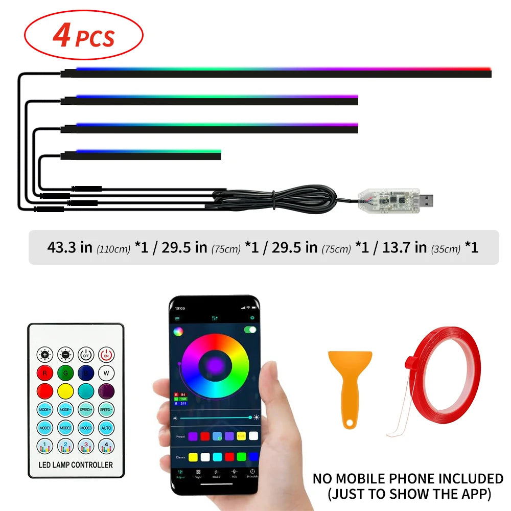 Universal Car Ambient Lights LED Interior