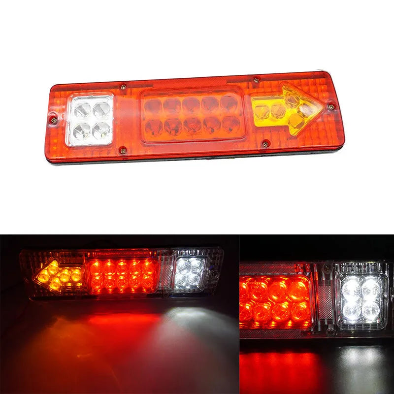 2Pcs 12V/24V LED Tail Lights for Trailers, Trucks, Buses