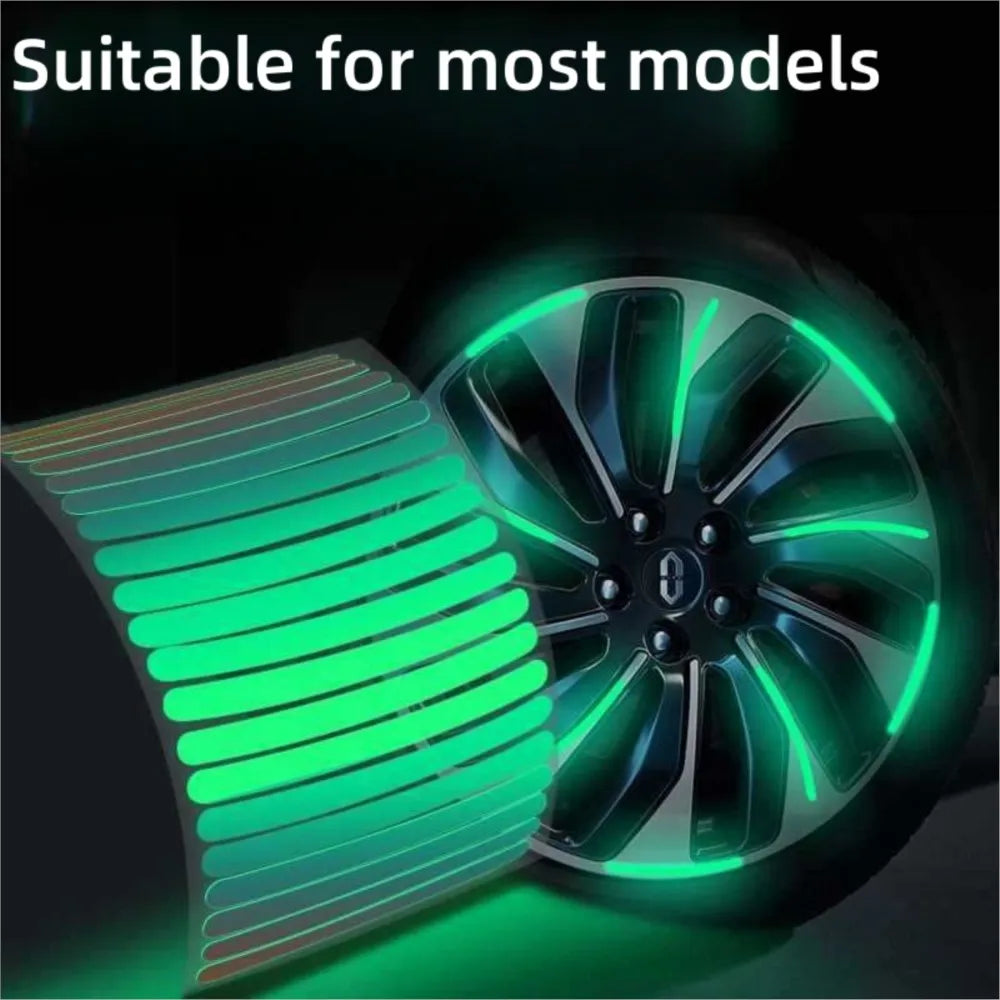 20pcs Car Wheel Hub Reflective Sticker