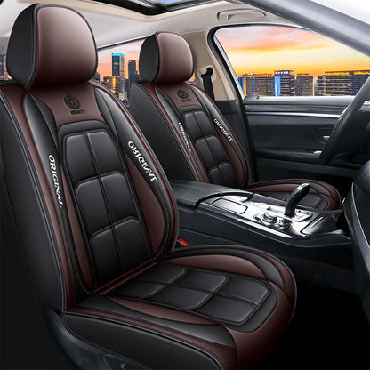 All-Inclusive Full Leather Car Seat Cushion – Universal Driver or Passenger Seat Cover, All-Season Pad