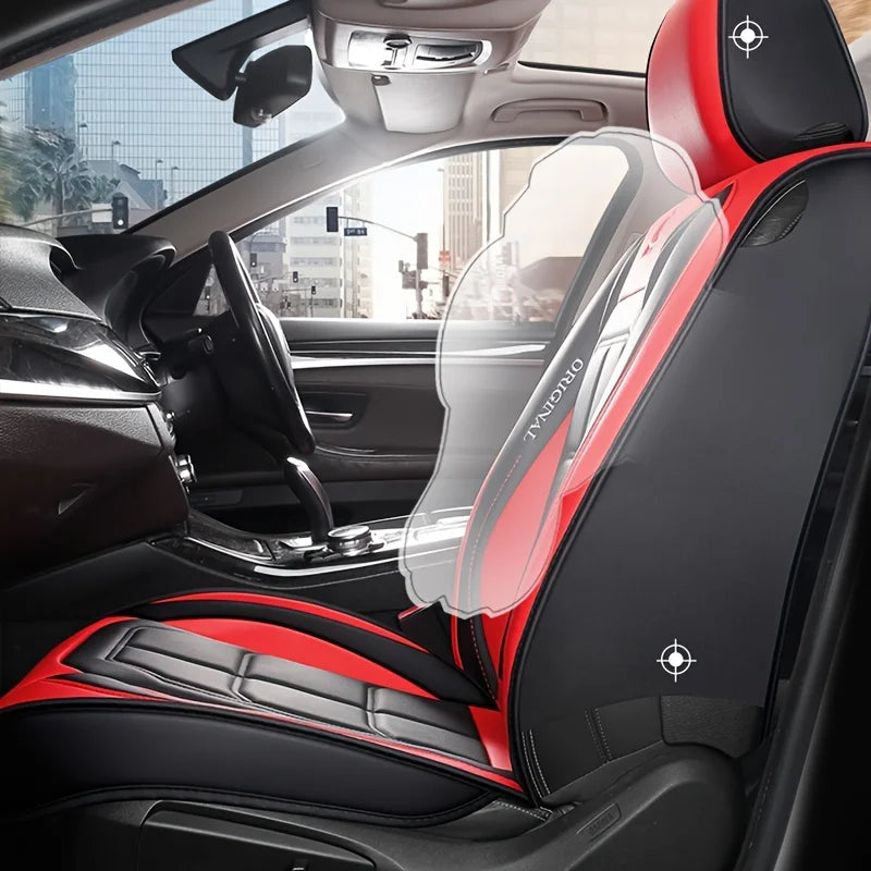 All-Inclusive Full Leather Car Seat Cushion – Universal Driver or Passenger Seat Cover, All-Season Pad