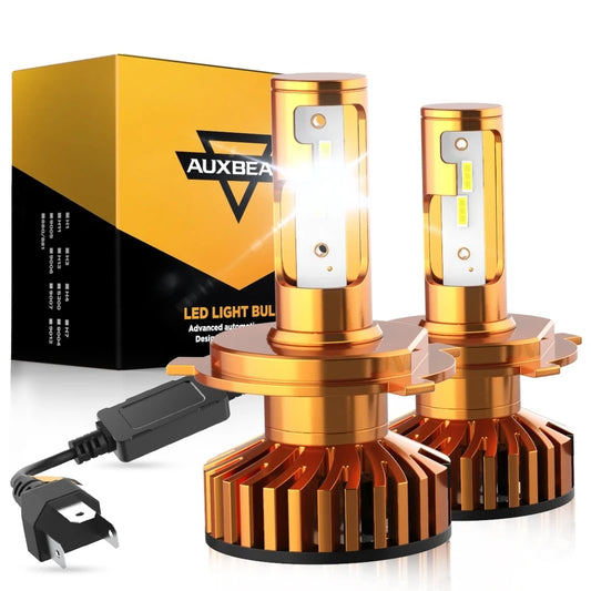 H4 Car LED Headlight Bulbs Gold Series