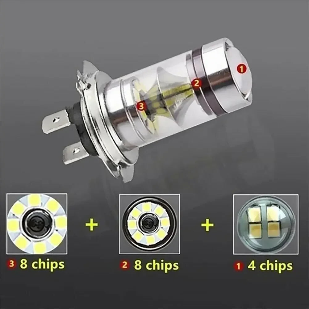 100W H4 Fog Light Lamp 6000K