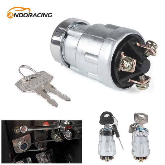12V Universal 3-Position Engine Ignition Switch – With 2 Keys for Cars, Motorcycles, and Vehicles