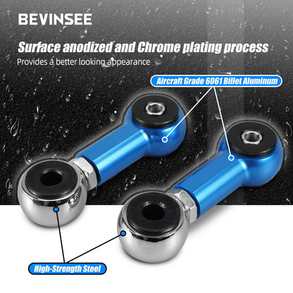Pair 80A Adjustable Rod Rear Sway Bar End Link Suspension