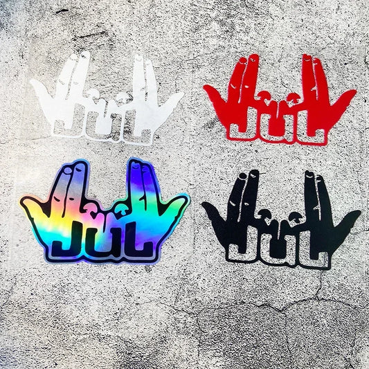 2PCS Funny JUL Finger Scooter Stickers – Waterproof Vinyl Decals