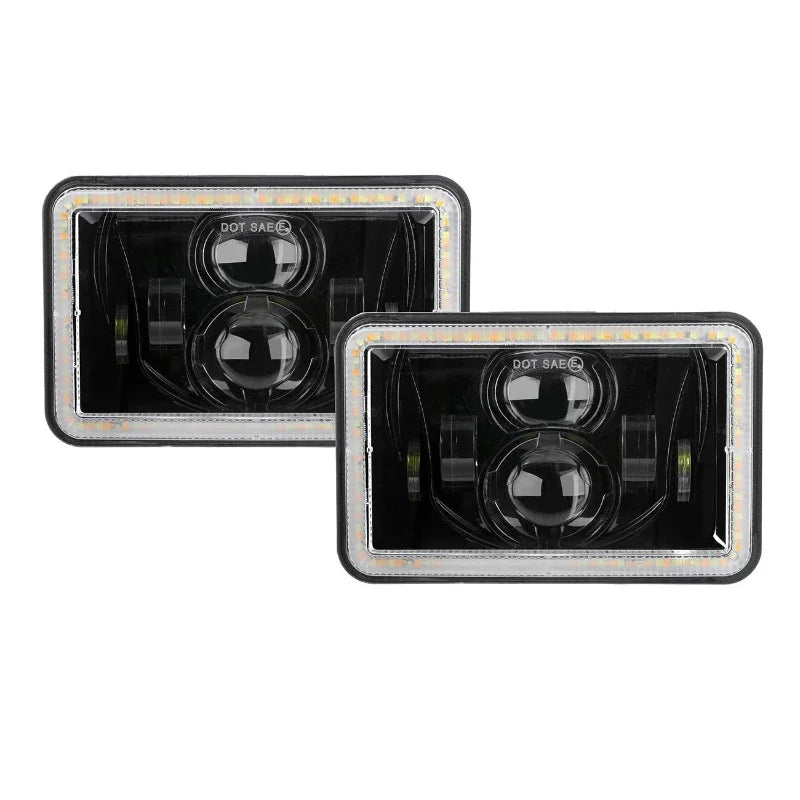 4x6 Inch Rectangular LED Headlight with Signal & Daytime Running Light