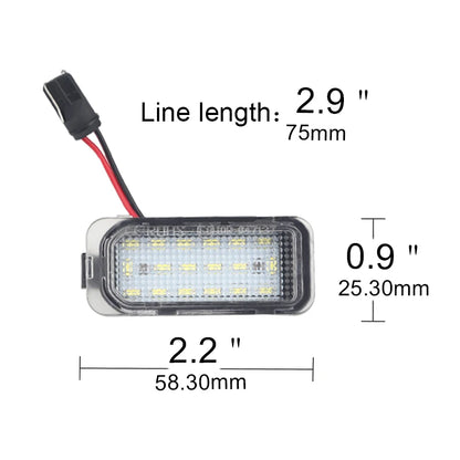 LED License Plate Lights – White LED Lamps for Ford Fiesta JA8, Focus DA3 5D & Jaguar