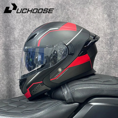 High-Quality DOT Motorcycle Helmet – Four Seasons Modular Flip-Up Motocross Racing Helmet