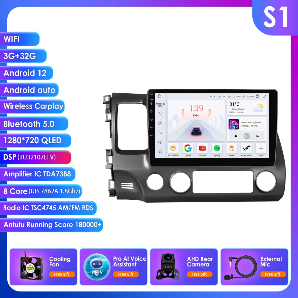 Autoradio 2Din Android 13 Car Radio