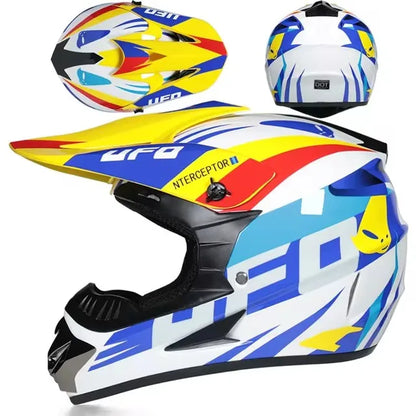 Motorcycle Downhill Full Face Helmet with Goggles – Motocross / MTB / Off-Road