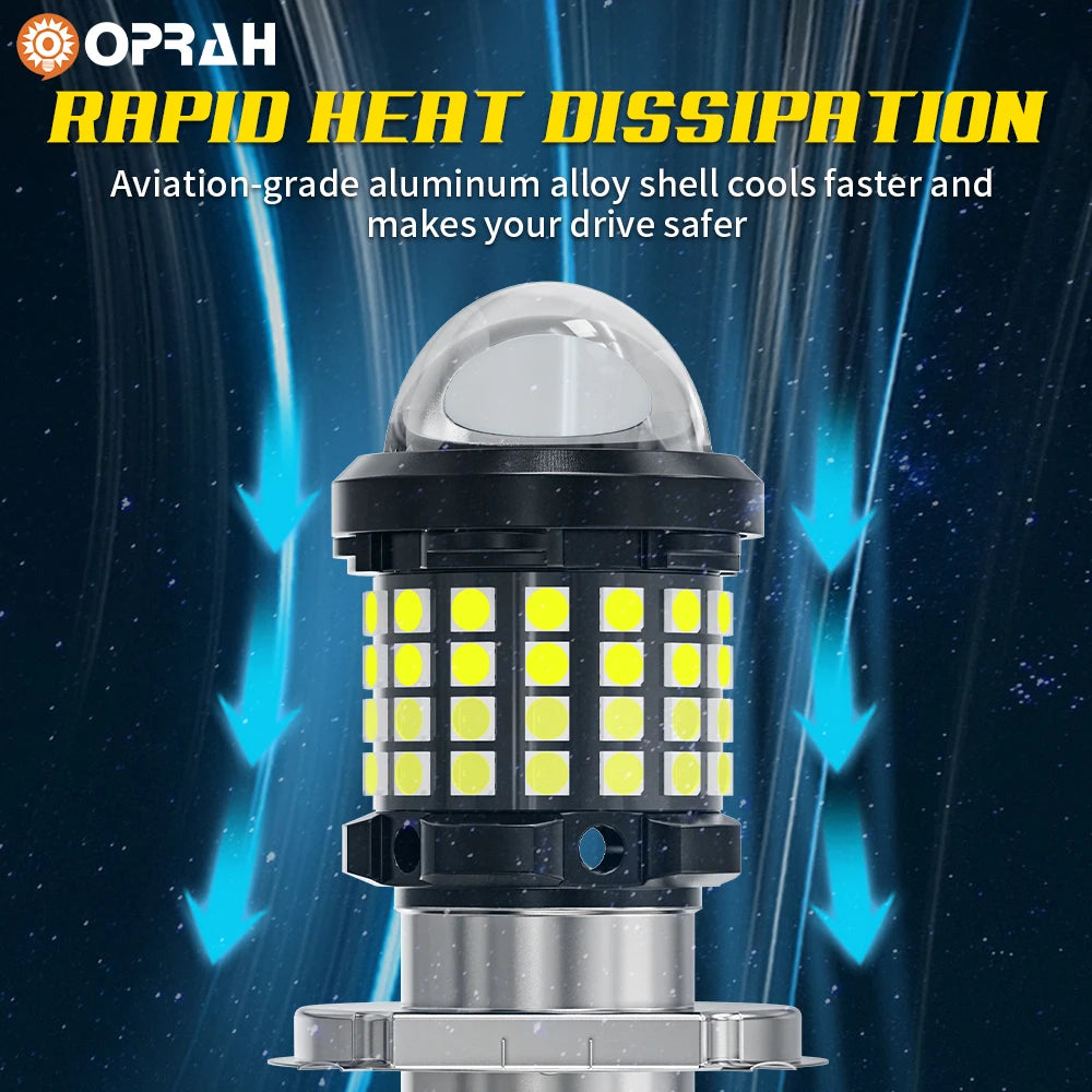 H4 LED Motorcycle Headlight Bulbs 12V 10000LM