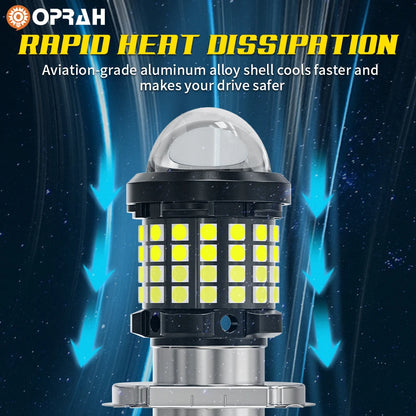 H4 LED Motorcycle Headlight Bulbs 12V 10000LM