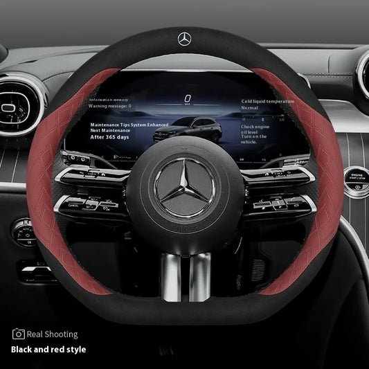 Leather Suede Steering Wheel Cover