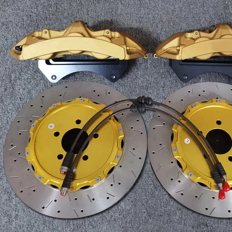 6-Pot Brake Caliper with 380×34mm Drilled Slotted Disc Rotor Kit