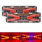 2Pcs 12V/24V LED Tail Lights for Trailers, Trucks, Buses