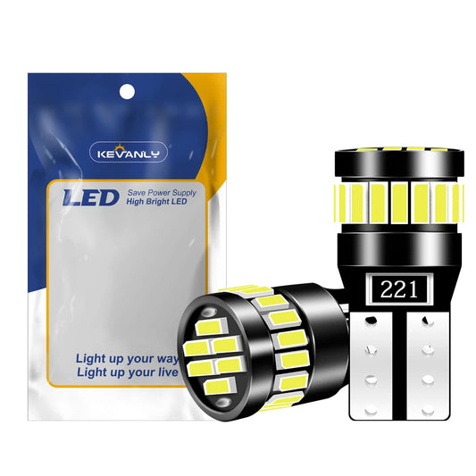 2PCS T10 W5W 24LED Canbus No Error Bulbs – 194 168 5W5 12V Super Bright White