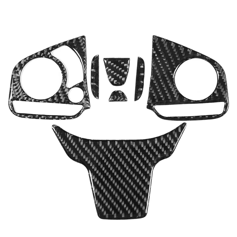 Carbon Fiber Steering Wheel Button Switch Panel Cover – Car Interior Upgrade