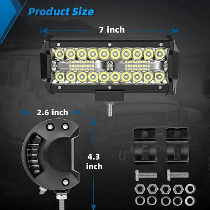 280W LED Light Bar – Super Bright Off-Road Driving Work Light for Trucks, SUVs, ATVs, and Boats