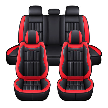 5-Seat PU Leather Full Set Car Seat Covers – Universal Fit for Cars, SUVs & Trucks