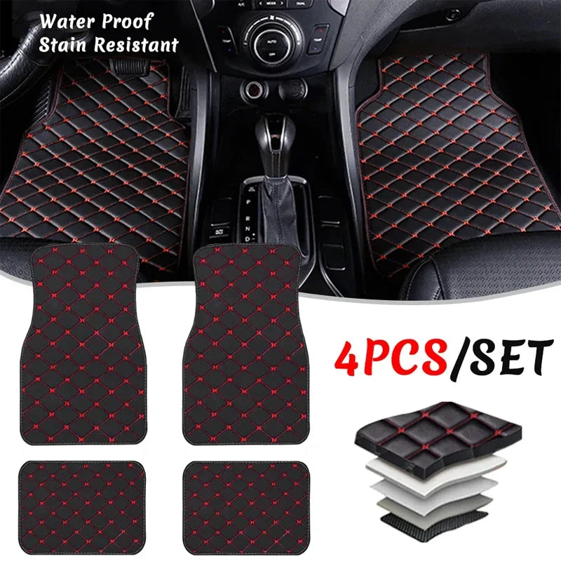 Car Floor Mats Universal PU Leather