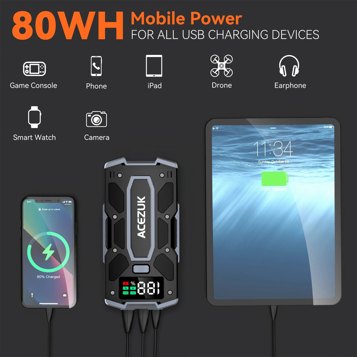 Car Jump Starter & Battery Charger