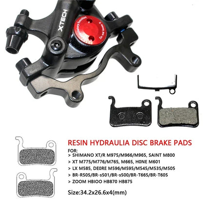 HB100 MTB Hydraulic Disc Brake Pads / Calipers