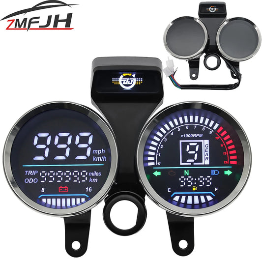 Motorcycle Speed Tachometer for Suzuki GN125 – Digital Meter Assembly