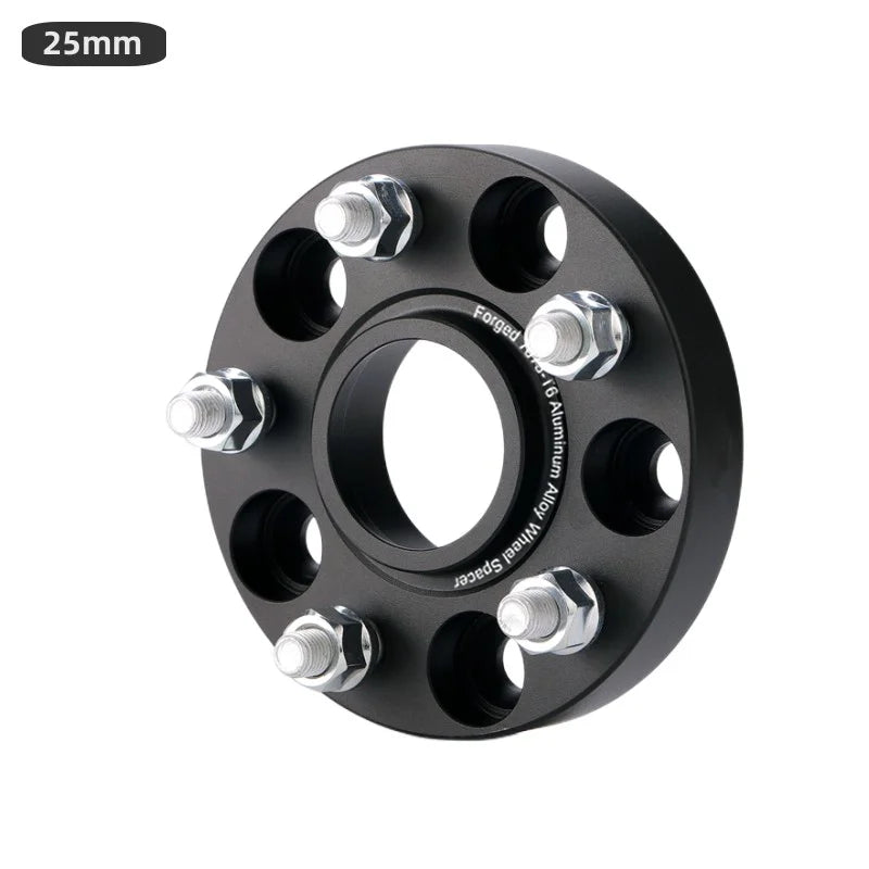 Audi Q5 Wheel Spacers Hub Adapter – 5x112 PCD, 66.6mm CB, M14x1.5 Lug Thread – Forged Aluminum Black, 2-Piece Set