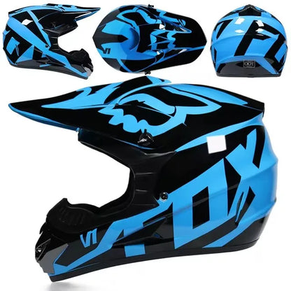 Motorcycle Downhill Full Face Helmet with Goggles – Motocross / MTB / Off-Road